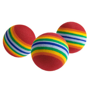 5 Pieces of 38Mm EVA Indoor Rainbow Practice Balls Foam Soft Training Ball Swing Golfs Club Beginner Practice Auxiliary Balls