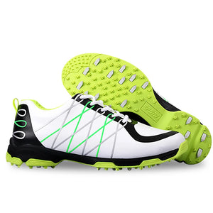 Top 2017 Men'S Golf Shoes Microfiber Leather anti Skid Waterproof Breathable Sports Sneakers EVA Interlayer