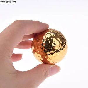 1-2Pcs Plated Golf Ball Fancy Match Opening Goal Best Gift Durable Construction for Sporting Events Dia about 42.7Mm