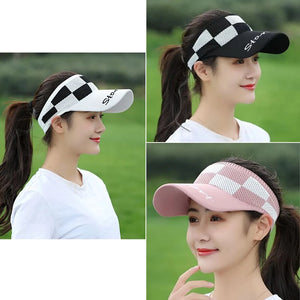 Summer Sports Sun Hats Men and Women Cap Adjustable Visor UV Protection Top Empty Tennis Golf Running Cycling Sunscreen Hat