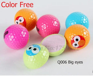 Multicolor Choose Cute Cartoon GOLF Ball Exercise Two Piece/2Layer Distance Ball Competition Plating Crystal Balls Accessories