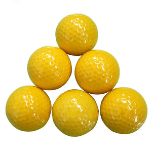Golf Practice Balls, Realistic Feel and Limited Flight, Soft-Flight Practice Golf Balls Yellow for Indoor or Outdoor Training