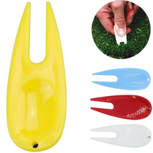 1Pcs Plastic Golf Ball Divot Tool Golf Pitch Fork Putting Green Repair Kit Golfer Training Accessories White Blue Red Yellow