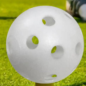 10Pcs Golf Practice Balls Plastic Multifunction Hollow Airflow Golf Training Balls for Backyard Golf Accessories